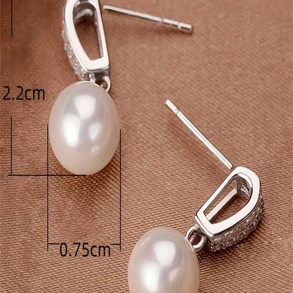 Elegant Women Imitation Pearl Drop Earrings Dainty Girl Temperament Ear Jewelry - Picture 2 of 4